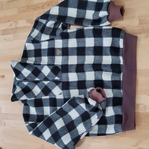 Vintage Union Bay Fleece Pullover Checkered Print